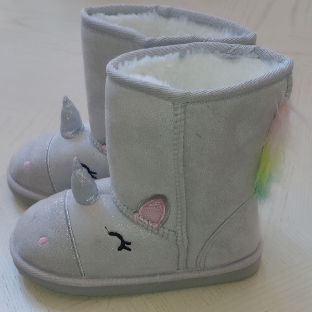 George Cream Furry Kids Boots